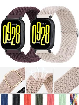 Плетеный solo loop ремешок для Redmi watch 5 active Аксессуары для умных часов сменный ремень браслет correa Redmi watch 5 lite Ремешок