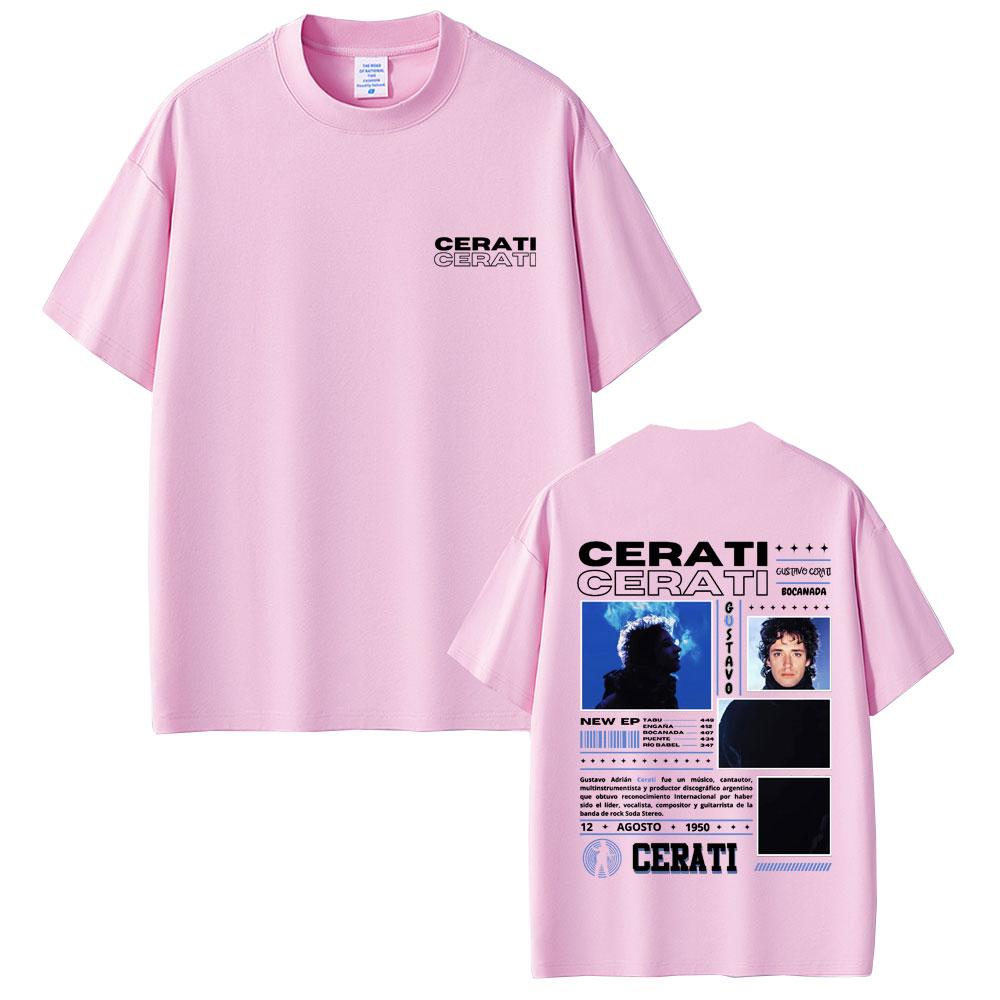 Певец Густаво Cerati 100% хлопок мужская рубашка гавайская роскошь Графический HipHop Футболка лето Y2K короткий рукав мода оверсайз топ