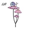 Backyard Plant Decor Colorful Planter Insert Stake Double-Sided Flower Pot Metal Inserts Insect Animal Stake for Pots Bed Decoration Outdoor