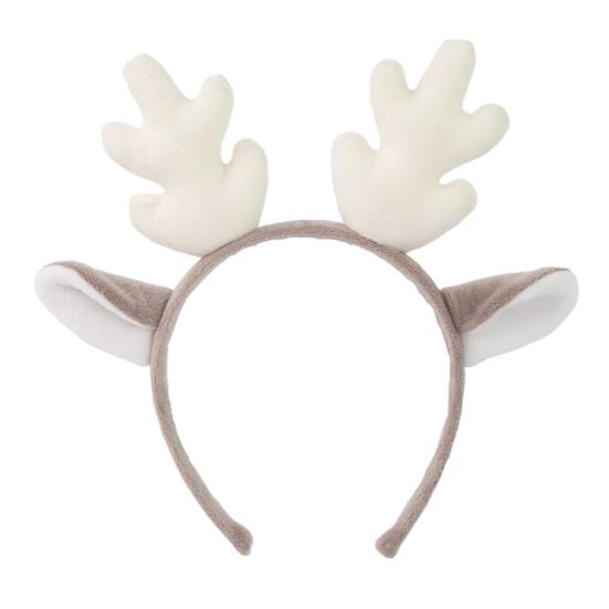 Рождественская повязка на голову с декором в виде рогов оленя, праздничный головной убор с дизайном оленя, женские эластичные удобные рождественские аксессуары для волос