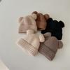 1 Piece Warm Newborn Baby Beanie for Boy Girl Sweet Cute Cartoon Bear Toddler Crochet Bonnet Autumn Winter Warm Knitted Hat