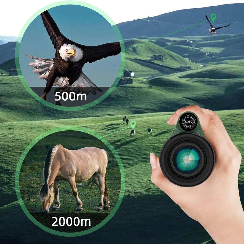 40X60 Monocular Telescope with Smartphone Holder Tripod,Monocular Scope for Bird Watching Hunting Hiking Concert Travelling