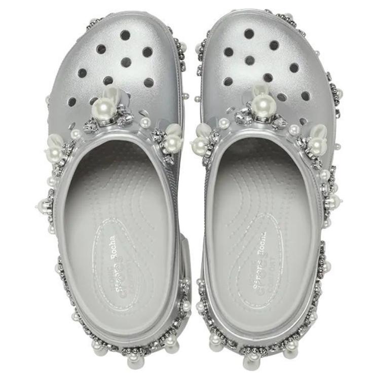 Crocs Siren Clog Simone Rocha Spiked Silver Women Sneakers 210646-041