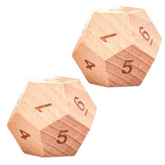 12-Sided Wooden Decision Dice for Date Night Christmas Stocking Stuffer Gift for Couples Food Choice Game for Valentine's Anniversary