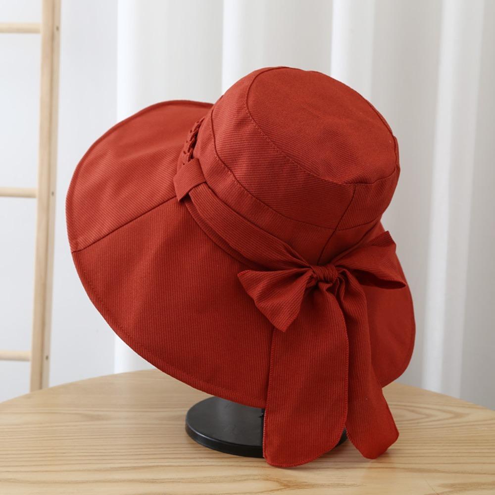 Casual Women's Sun Hat Wide Brimmed Fishman Hat Portable Bucket Hat  Beach