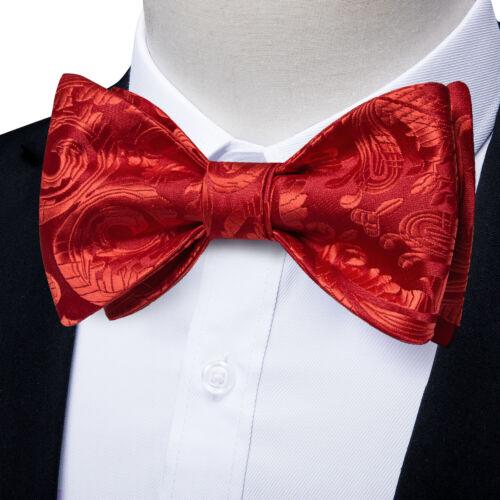 Мужской шелковый галстук-бабочка, регулируемый галстук-бабочка, набор запонок с цветочным принтом пейсли