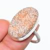 Natural Picture Jasper Gemstone Handmade 925 Sterling Silver Ring Size 6.5 F8K98