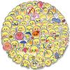 80-Pack Adorable Hand-Drawn Yellow Face Cartoon Stickers - Waterproof Decor for Hand Account Bike & DIY Crafts AnimeWorlds Store