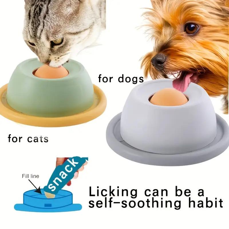 Pet Lick Mat Yogurt Licking Plate Anti-spill Slow Food Plate Feeder for Dogs Cats Promotes Dental Health Bite Resistant Toy