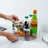 Storage Turntable 360° Rotating Storage Tray Organizer Transparent Round Storage Box for Kitchen Bathroom Cabinet