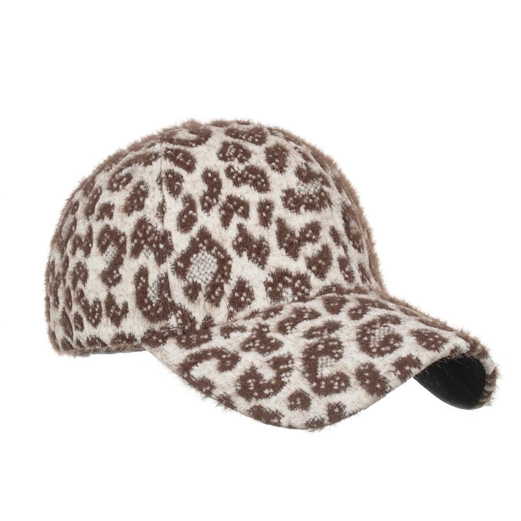 Autumn and Winter New Leopard Print Baseball Cap Cap Sun Cap