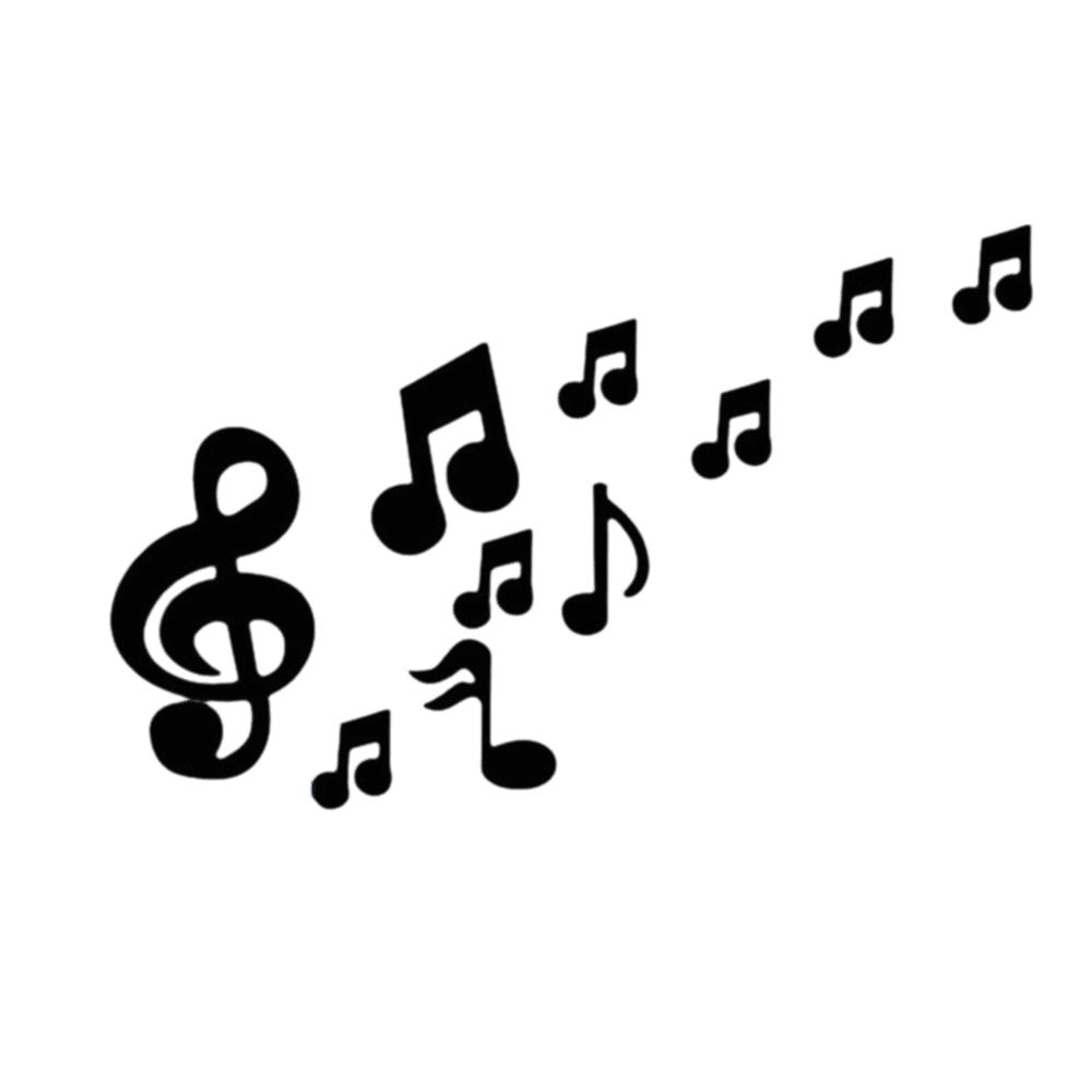 Removable Finish Music Note Wall Sticker 3D Look Embossed Wall Decal Wall Background