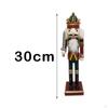 12 Inch Height Wooden Nutcracker Soldier Ornaments Handmade Handpainted Doll Puppet Toy Gift for