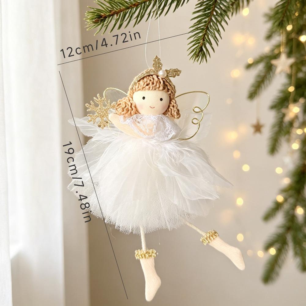 Soft Plush Material Christmas Angel Ornament Angel Hanging Pendant Holiday Gift Giving