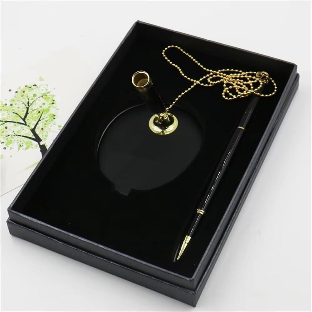 Fixed Chain Signature Pen Metal Security Pen Table Fixed Retractable Pen Business Use