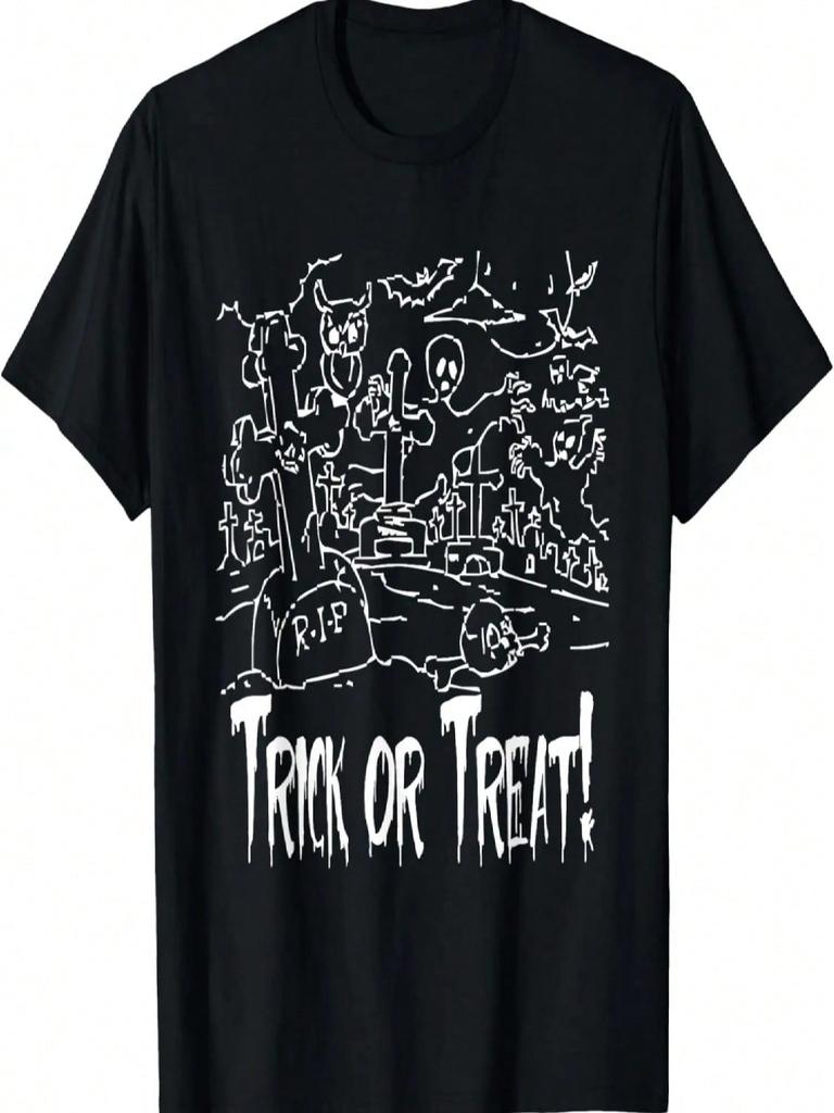 Trick Or Treat Scary Graveyard Halloween Costume T-Shirt