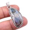 Natural Labradorite Gemstone 925 Solid Sterling Silver Gift Pendant 1.75" K8u04