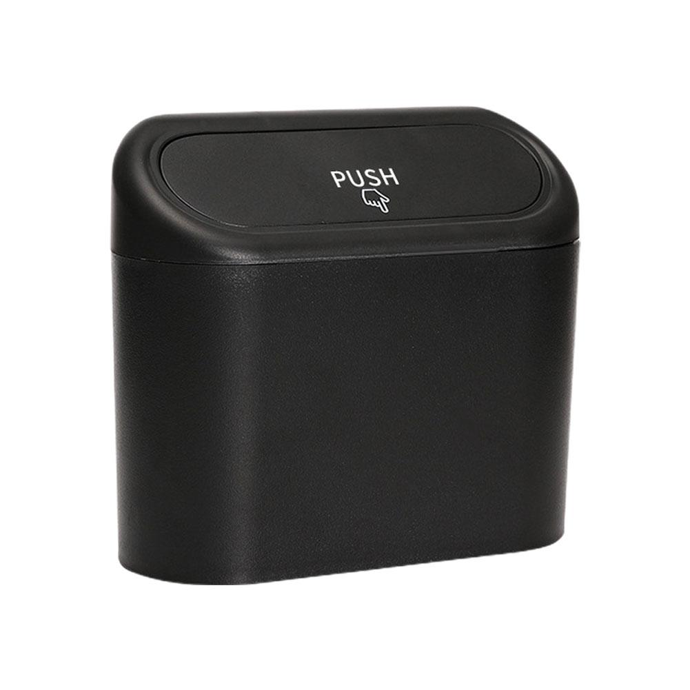 1pcs Car Trash Can Small Car Trash Can Hanging Car Storage Trash Mini With Car Interior Leak-proof Lid Can E9w2