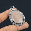 Sisters Day Deal 925 Sterling Silver Natural Rose Quartz Wedding Pendant Jewelry