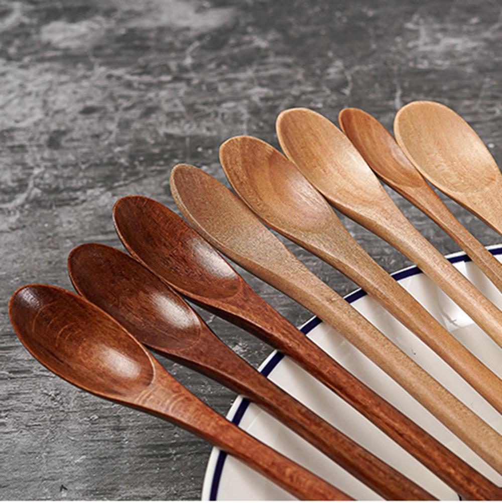 Прочные кухонные принадлежности Помешивание Длинная ручка Столовые приборы Ложка для меда Кофейная ложка Чайные ложки