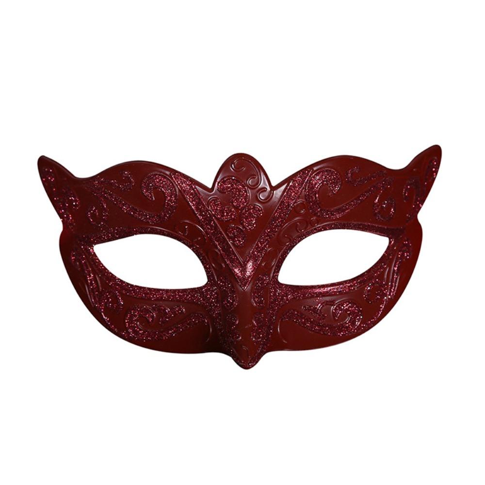 Plastic Halloween Masks Party Cosplay Props Venice Mask Personality Glitter Mask Women