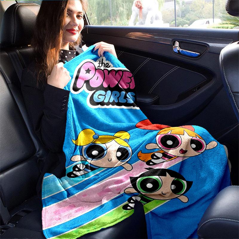 1pc, Powerpuff Girls Throw Blanket, Soft & Cozy for Home Decor, Couch Cover, Travel, Camping, Car, Beach, Office Nap, Perfect Gift for FriendsA013