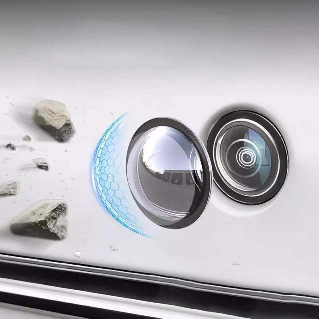 2Pcs Car Camera Lens Protector Advanced Scratch Car Camera Lens Guards Anti-Scratch for Front Rear Road Driving Rainy Day
