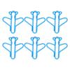 100Pcs Cute Paper Clips Plane Shape Design Covered Wire Bright Color Fancy Paperclips for Scrapbook