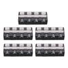 5Pcs Screw Terminal Strip Blocks 60A 4 Positions Copper Plastic 60A Terminal Block for Electrical
