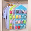 16-Pocket Door Back Hanging Bag Socks Bra Underwear Hanger Storage Organizer