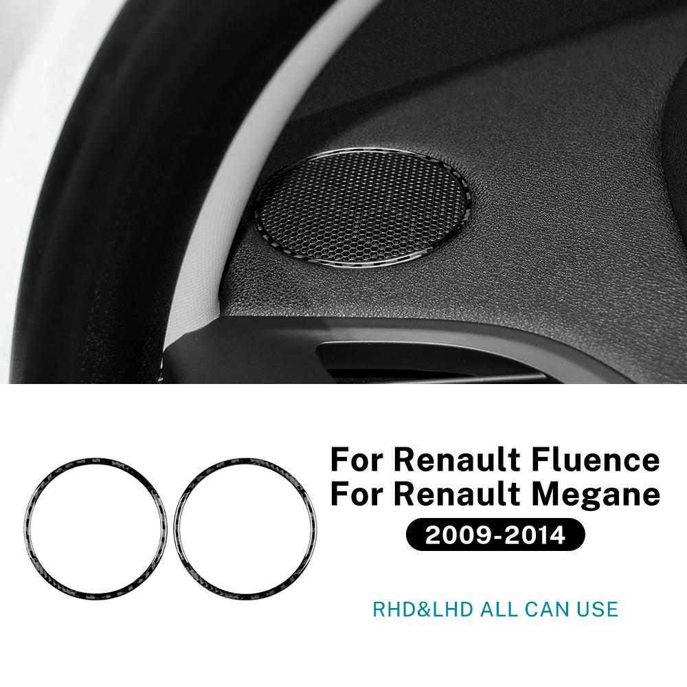 BHB1 Real Soft Carbon Fiber Sticker For Renault Fluence Megane 3 RS 2009 2010 2011 2012 2013 2014 2015 Car Instrument Audio Ring Trim