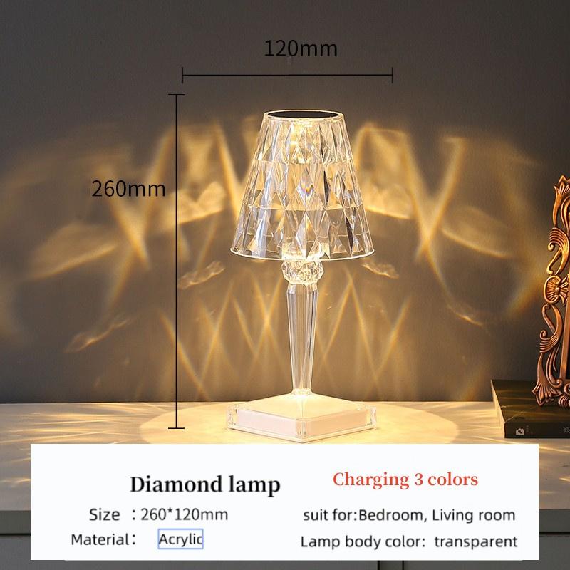 Новый многоцветный RGB пульт дистанционного управления с затемнением, алмазный кристалл, настольный светильник, USB перезаряжаемый светодиодный атмосферный светильник, сенсорный розовый свет, Рождественский подарок