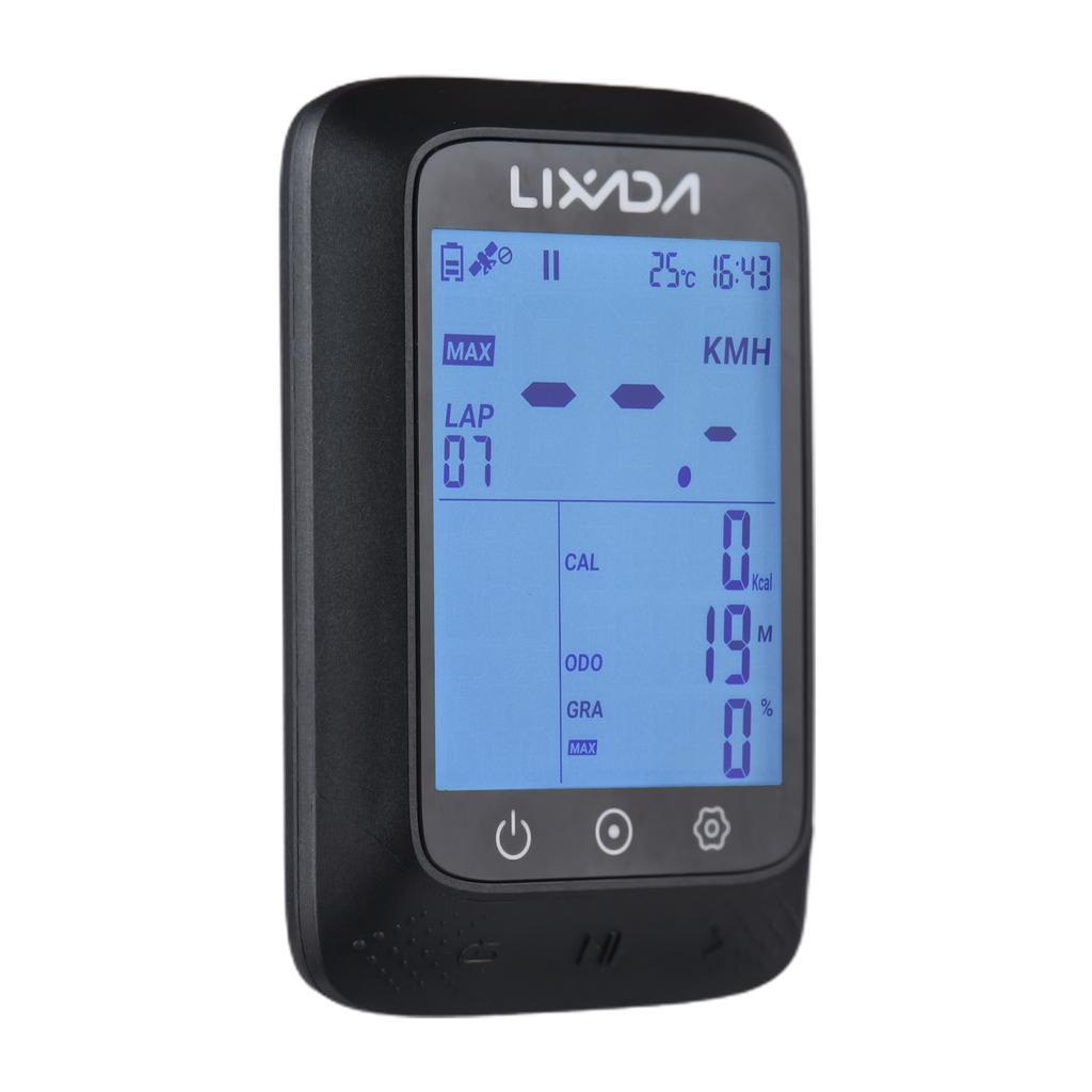 Bike Computer GPS Wireless Waterproof ANT+ Sensor and BT 2.3in Altitude Gradient Heart Rate