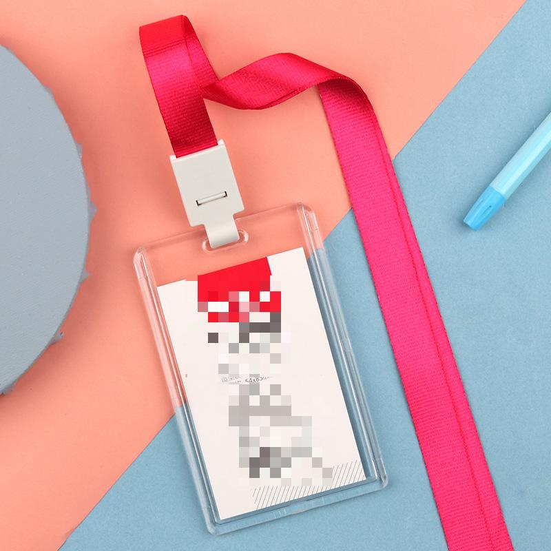 Модный акриловый прозрачный чехол для автобусных карточек, держатель для рабочей карты с ремешком, чехол для рабочей карты для женщин и мужчин, держатель для кредитных карт