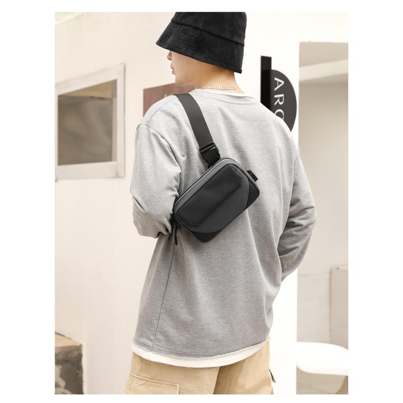 Модная однотонная многофункциональная поясная сумка из искусственной кожи, сумка через плечо, мужская сумка на одно плечо, минималистичная