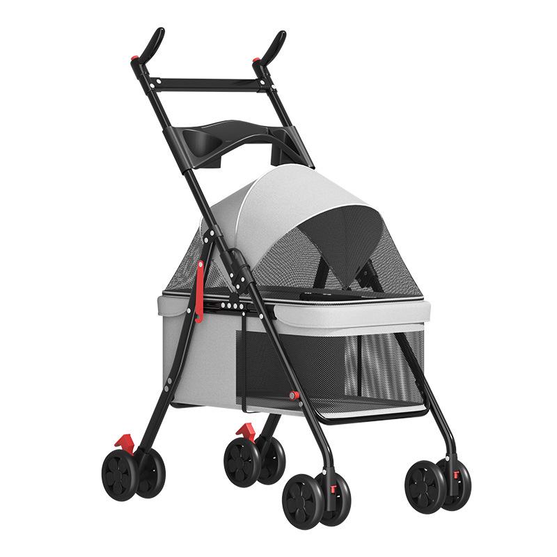 Foldable Pet Stroller for Dogs and Cats - Cross-Border Export