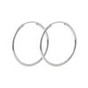92.5 Sterling Silver Daily Simple Fashion Pipe Ring Silver Earrings 25mm