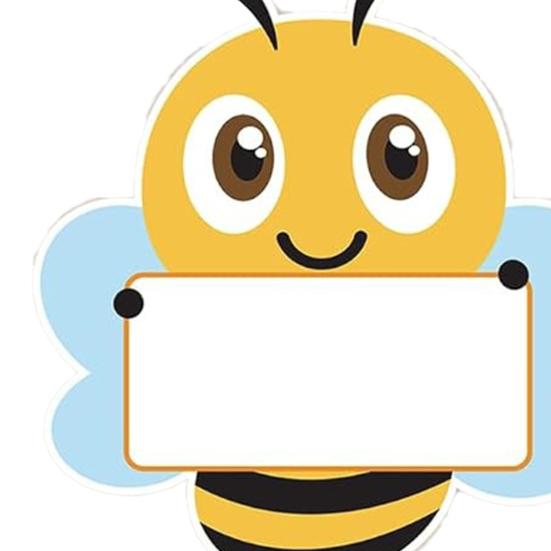 Bulletin Board Bumble Bee Cutouts Bee Shaped Paper Name Tags Student Nameplates for Classroom Cubbies Desks
