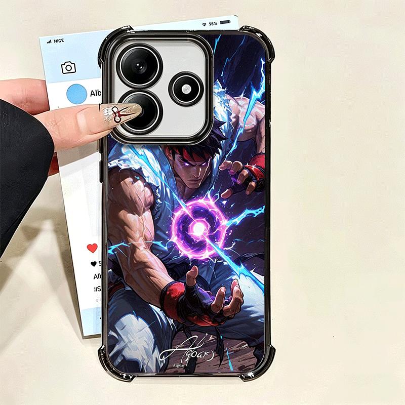 Мягкий чехол S-Street F-Fighters для Xiaomi Poco X7 X8 Pro Max X6 X5 X3 F8 Ultra F7 M8 M7 M5S Redmi 15C 15A 15 14C 13C 12C 13