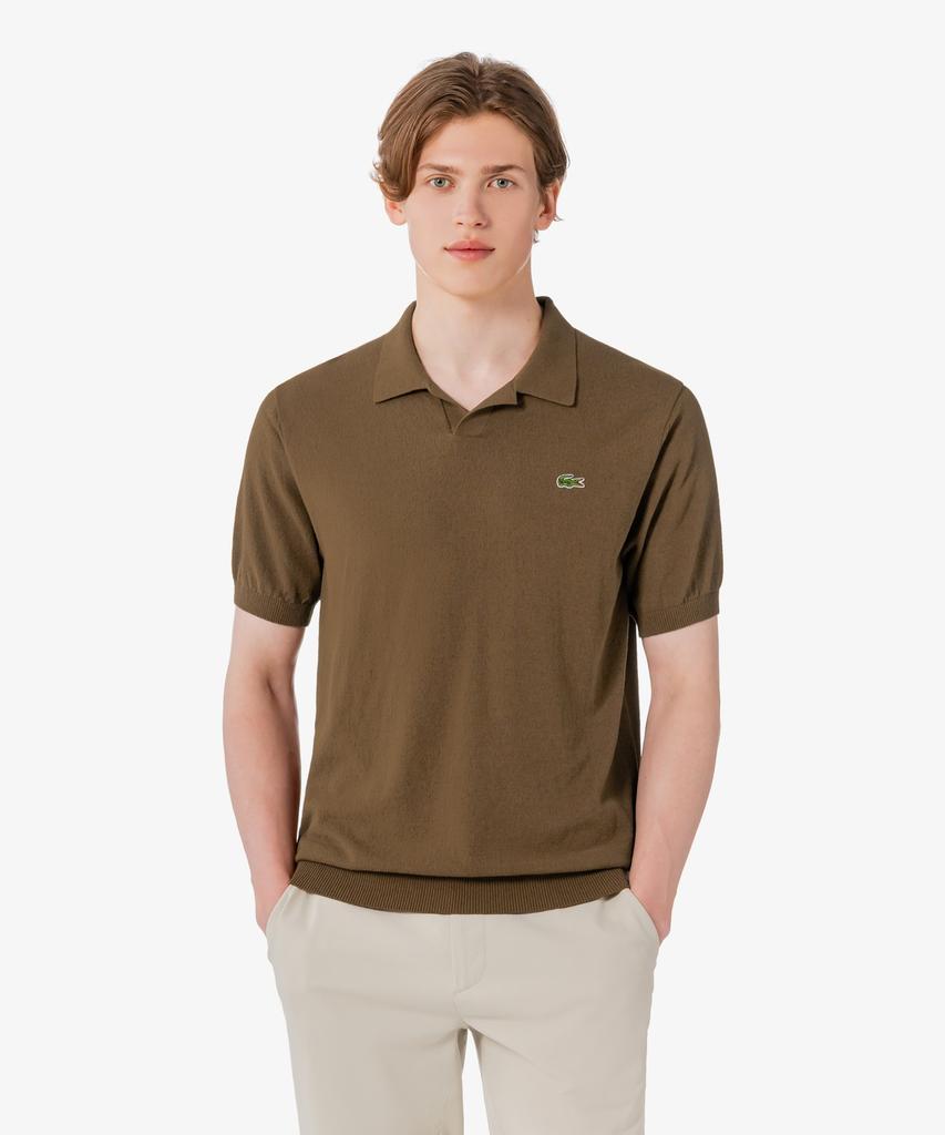 LACOSTE Men'S Open Collar Short Sleeve Boucle Sweater Polo Shirt Ph374E-56G Lfa