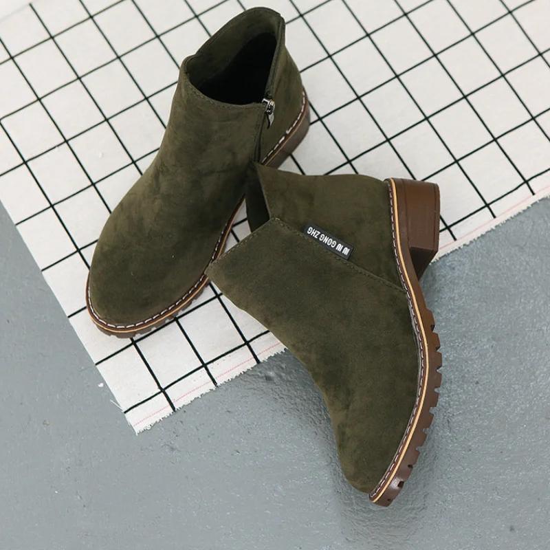 Модная обувь, женская мода, ботильоны на толстой подошве, удобные, большого размера, зимние ботинки для женщин, женские ботинки на платформе, Botas De Mujer 2024