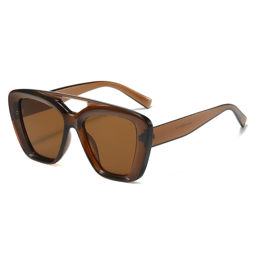 Новые роскошные женские солнцезащитные очки с двойным ободком, градиентные, неправильной формы, ретро, дизайн в желе-цвете, защита от солнца, мужские очки, УФ400