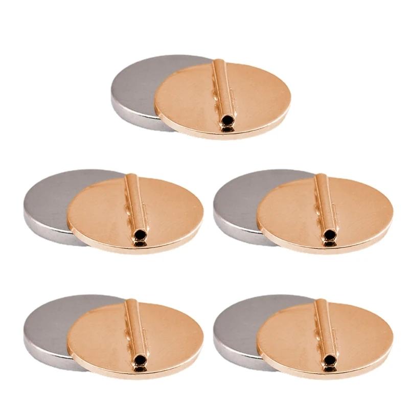 15Pcs Magnetic Metal Pin Brooch Converter Harm Free Clothing Magnet Buckle Brooch Converter For Scarf Clasp Name