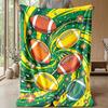 Football Melting Art Theme blanket Lightweight Warm Flannel Blanket Decorative Throw Blanket for Home Decoration