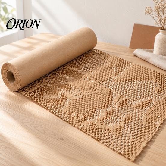 Protective Cushioning for Vases Honeycomb Packing Paper Roll, Fragile Items Shock Absorbing Packaging Wrapping Ceramics Supply, Sustainable
