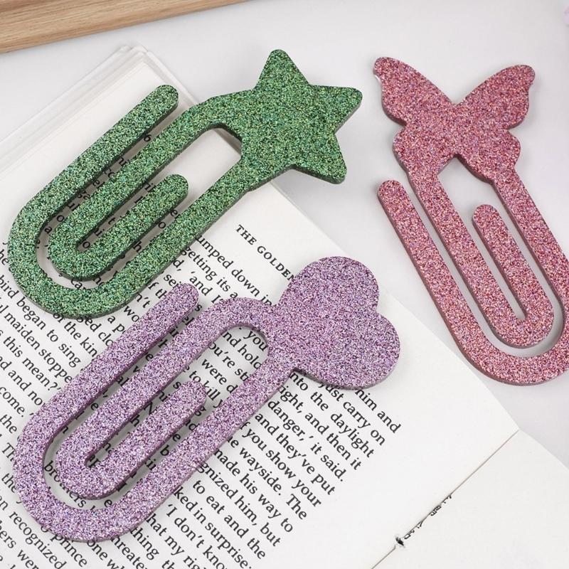 Earrings Silicone Molds Jewelry Making Mold Paper Clip Shape Pendant Moulds Silicone Texture Present for Art Enthusiasts