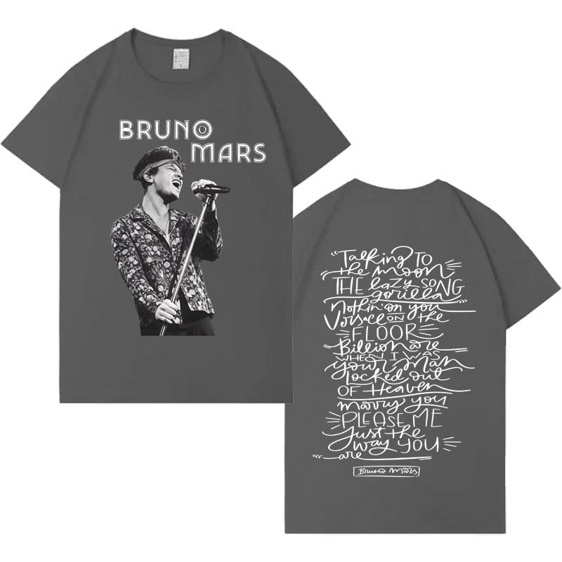 Rapper Bruno Mars Модная Графическая Футболка Мужская Женская Горячая Распродажа Повседневный Принт Футболка с Коротким Рукавом 2026Лето Харадзюку Поп Круглый Вырез Топы