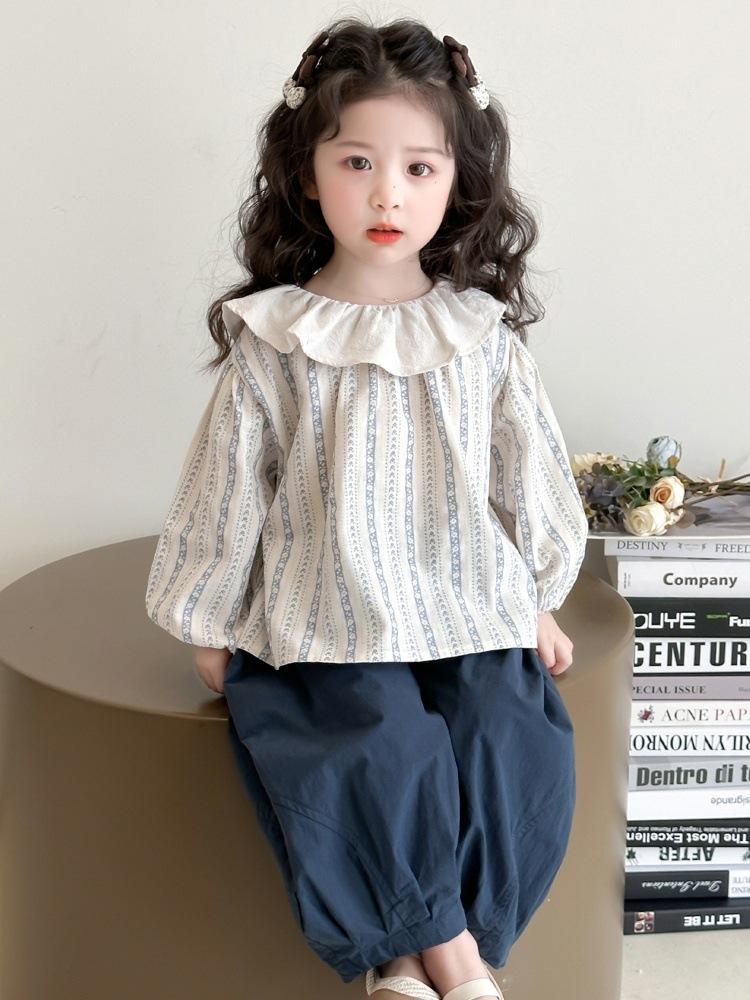 Girls' Autumn Babydoll Fashion Set: 2025 Mori-Style Trendy Two-Piece Outfit