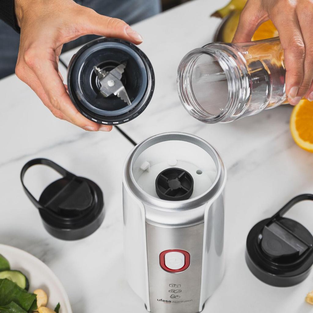 Cup Blender UFESA NUTRIFUSION 1200W 2B White Black 1200 W 500 ml