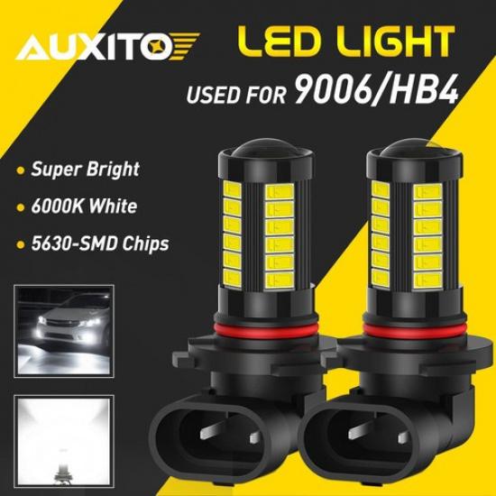 2X AUXITO CAR/AUTO 33SMD 9006 HB4 FRONT Fog Light LED Bulb White Ultra Bright K1